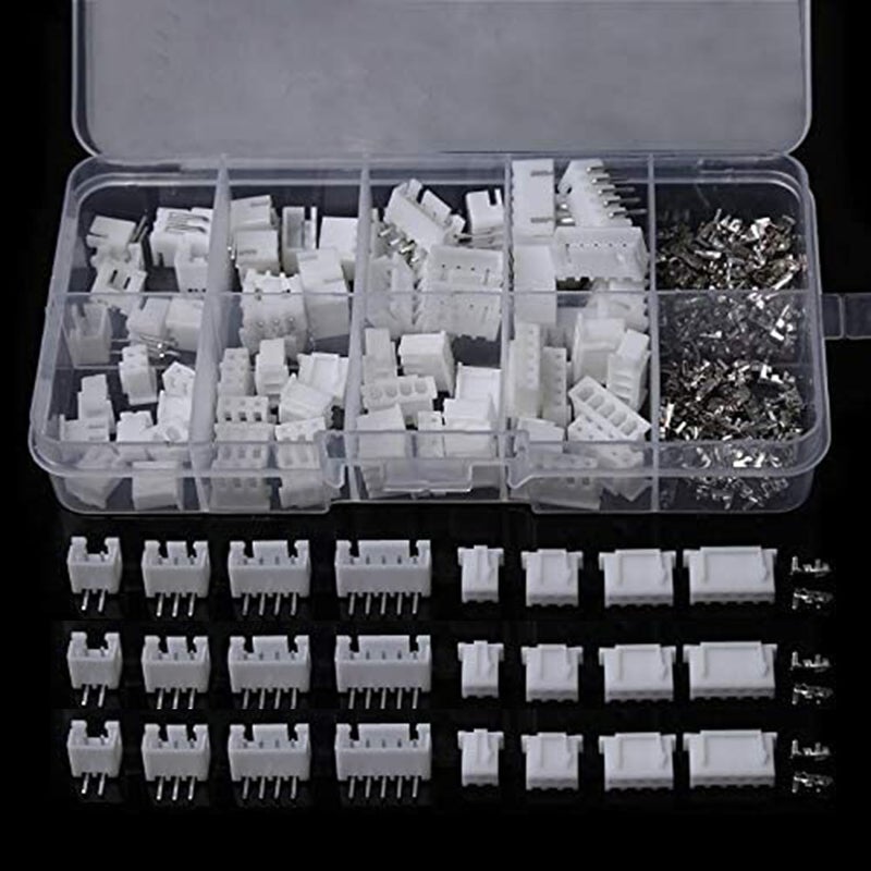 VOGOOPOI 40 Sets 2P 3P 4P 5P Right Angle 2.54mm Pitch Terminal Housing Pin Header JST Plug Connector Adaptor - Image 1